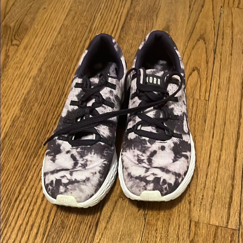 Nobull Purple and Lilac Tie Dye Sneakers - Size 7 and White Sneakers